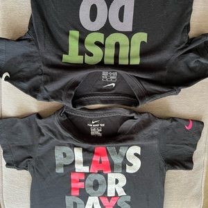 Nike boys black cotton tshirts size 5-6